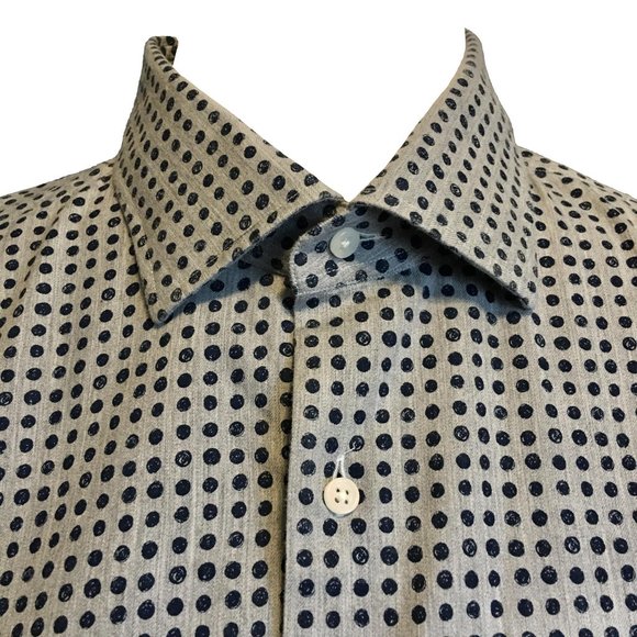 Grigio Gray & Navy Dotted Shirt - 44 - Picture 2 of 5